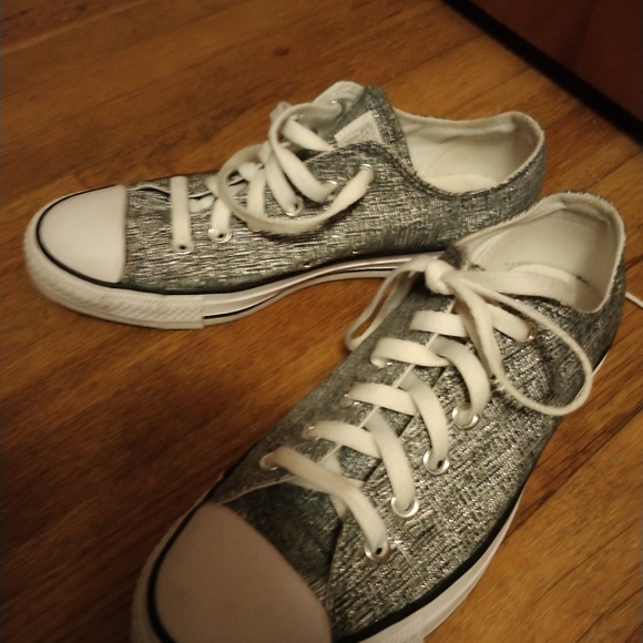 Converse All-star Silver Shoes - Picture 3 of 6